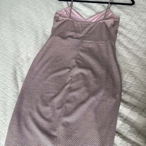 Pink Checkered Papaya Body-Con Dress (M) - Picture 2 of 6